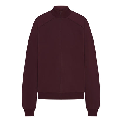 NikeSKIMS MATTE TRICOT OVERSIZED TRACK JACKET | CURRANT
