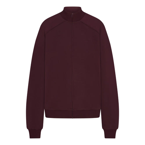NikeSKIMS MATTE TRICOT OVERSIZED TRACK JACKET | CURRANT
