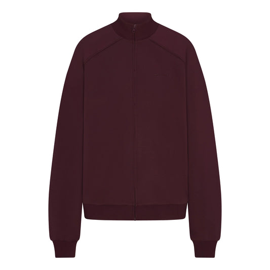 NikeSKIMS MATTE TRICOT OVERSIZED TRACK JACKET | CURRANT