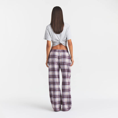 FLANNEL SLEEP OVERSIZED PANT | IRIS MICA PLAID