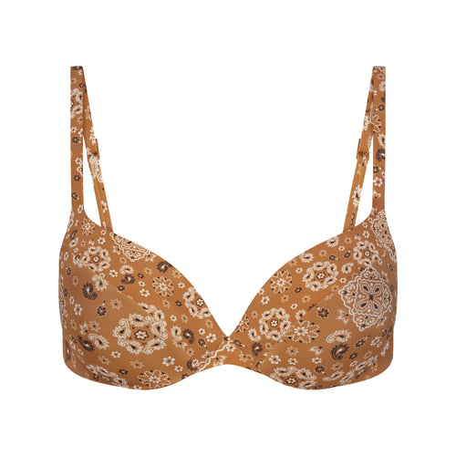 SIGNATURE SWIM ULTIMATE PUSH-UP TIE BACK BIKINI TOP | ALMOND BANDANA