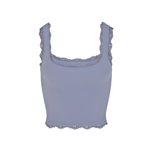 FITS EVERYBODY LACE TANK | SLATE TONAL