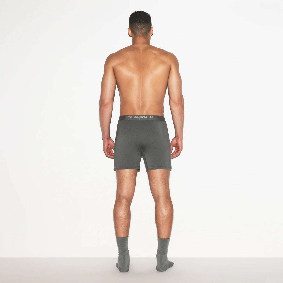SKIMS STRETCH MENS KNIT BOXER 3-PACK | GUNMETAL MULTI