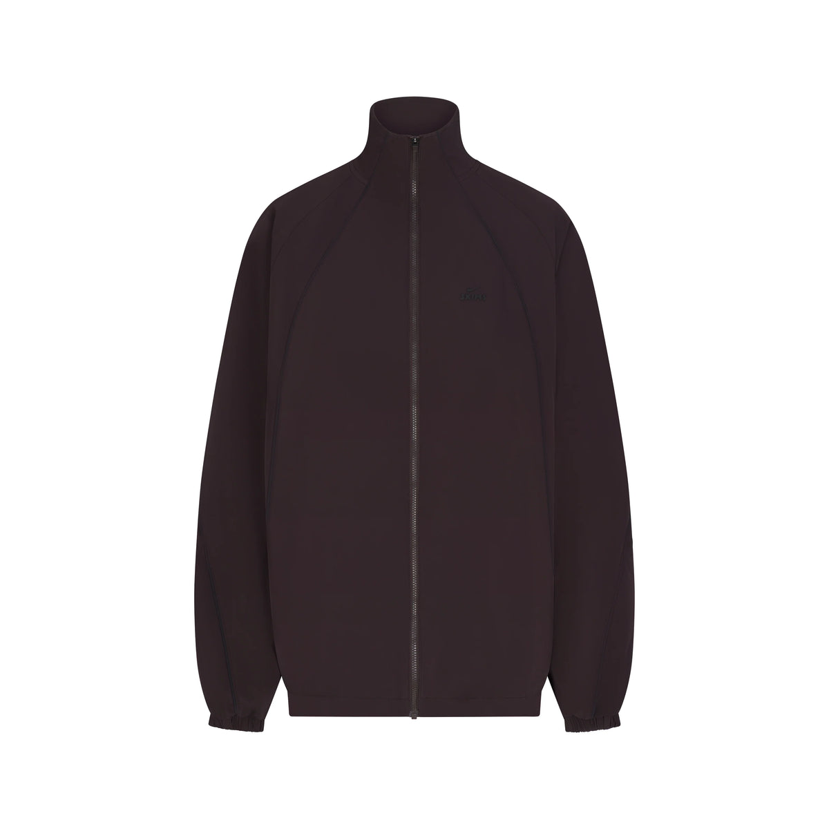NikeSKIMS STRETCH NYLON OVERSIZED TRACK JACKET | DARK ROAST