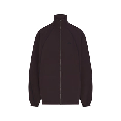 NikeSKIMS STRETCH NYLON OVERSIZED TRACK JACKET | DARK ROAST