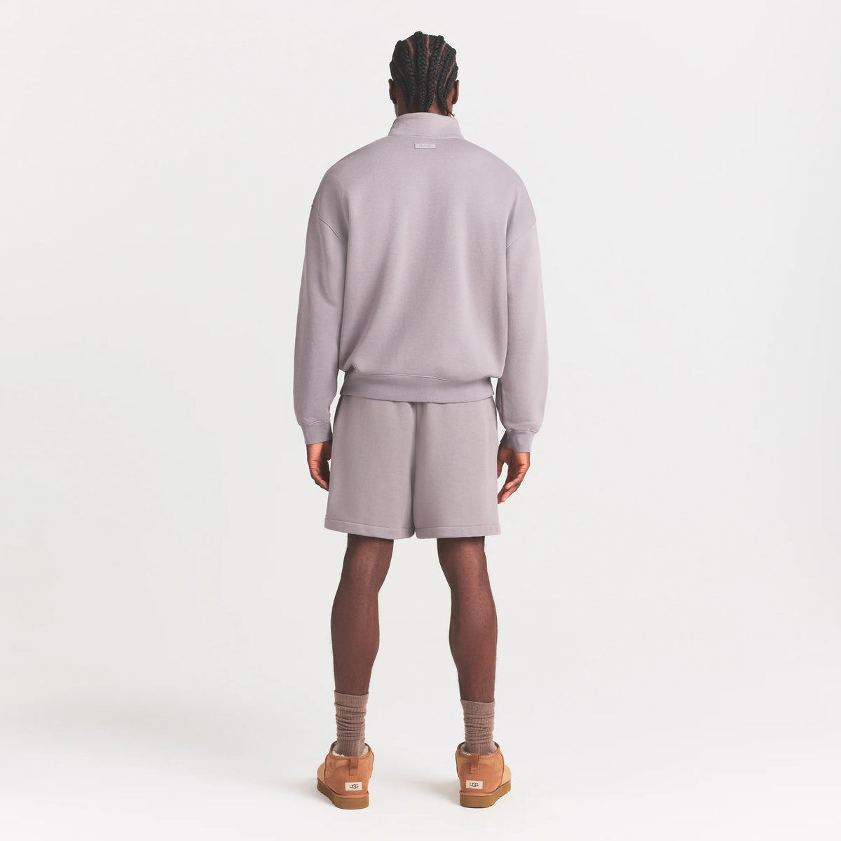 FLEECE LOUNGE MENS RELAXED QUARTER ZIP | SHADOW