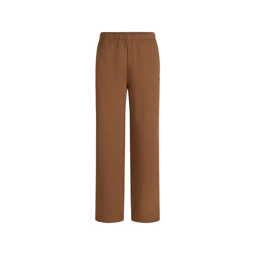 COTTON FLEECE STRAIGHT LEG PANT | BISON