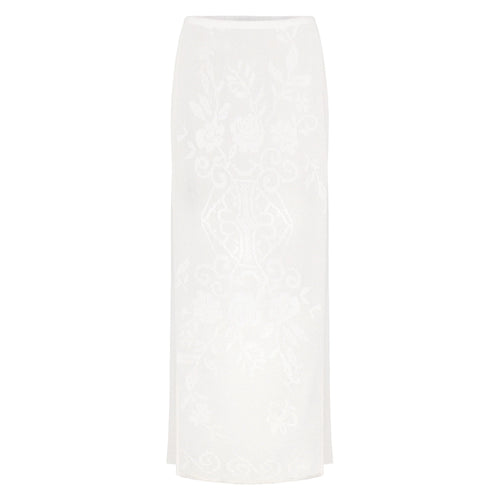 LACE COVER-UPS LONG SKIRT | SNOW