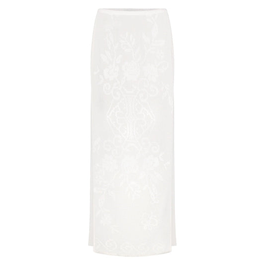 LACE COVER-UPS LONG SKIRT | SNOW