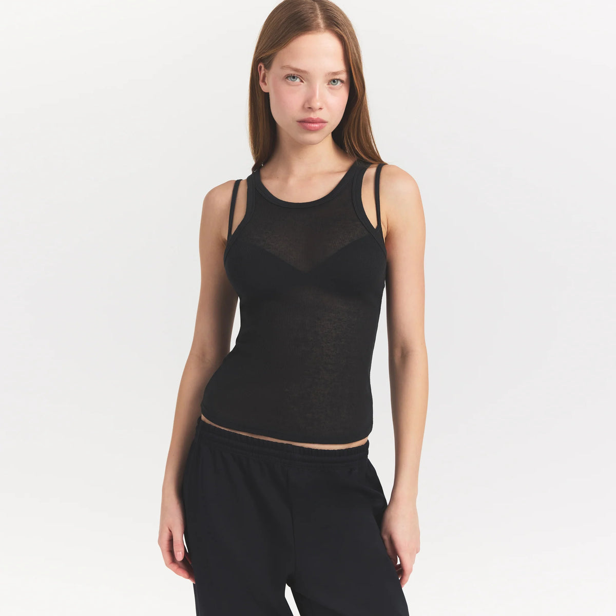 SHEER RIB TANK | SOOT