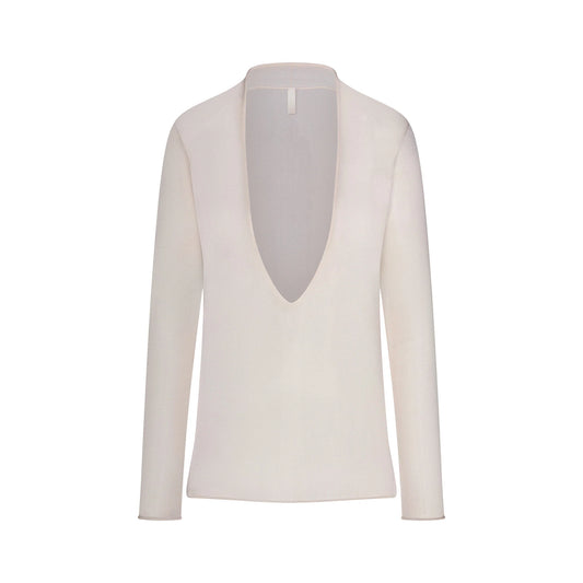 SLINKY KNIT DEEP PLUNGE TOP | BUFF