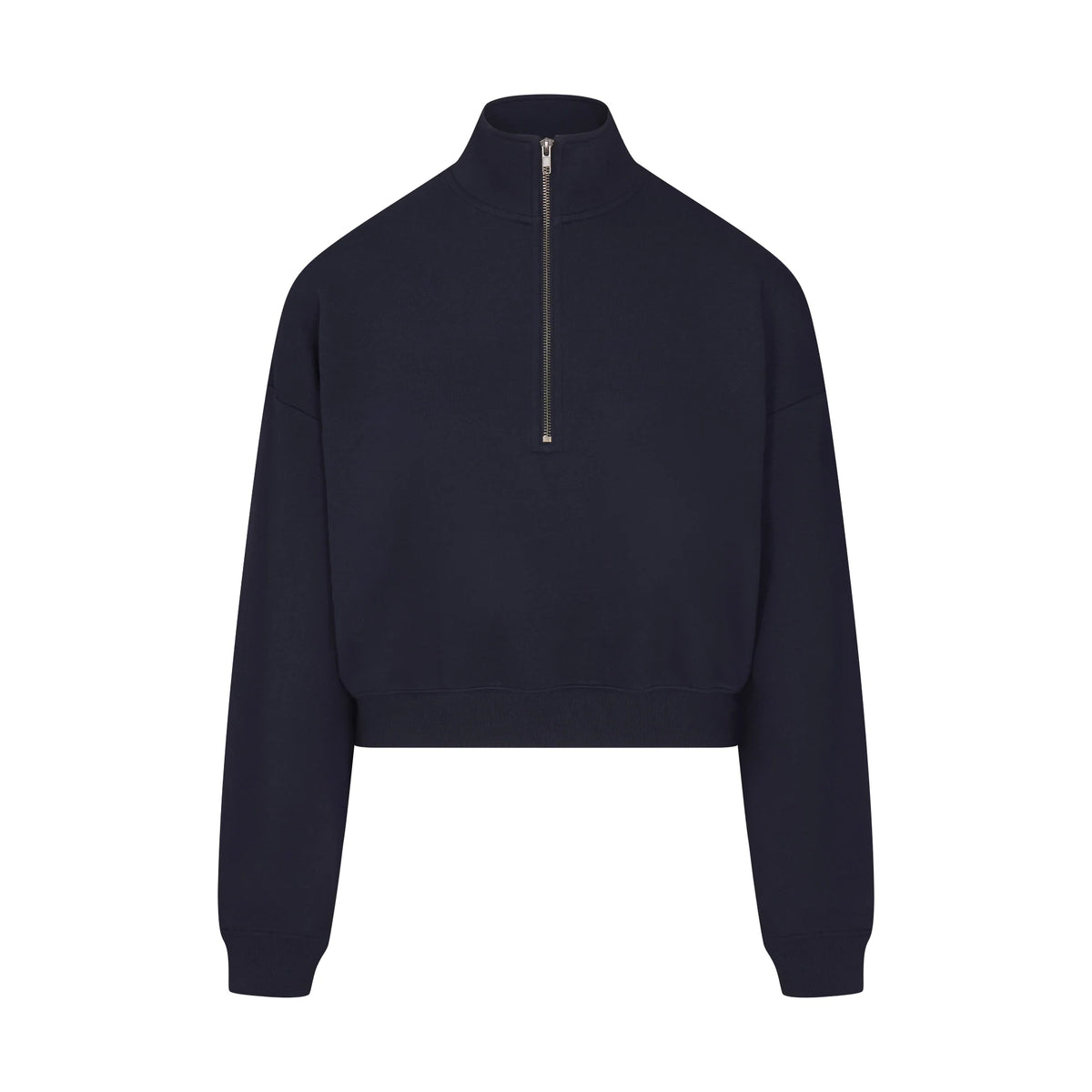 DRAPEY FRENCH TERRY HALF ZIP | NAVY