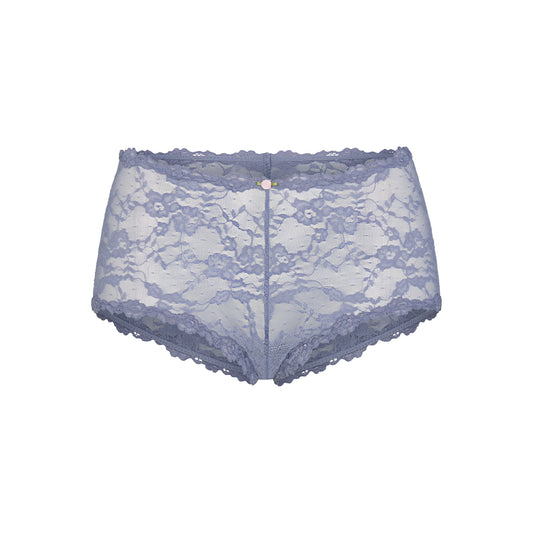 STRETCH LACE BOY SHORT | SLATE