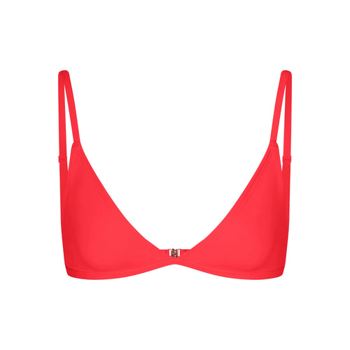 ICONIC SWIM TRIANGLE BIKINI TOP | CARMINE