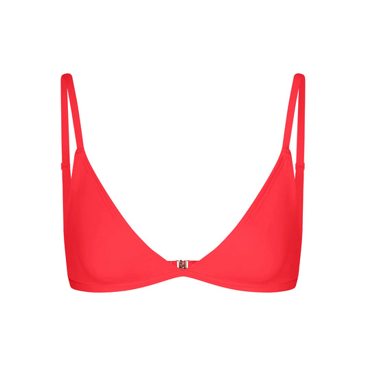 ICONIC SWIM TRIANGLE BIKINI TOP | CARMINE
