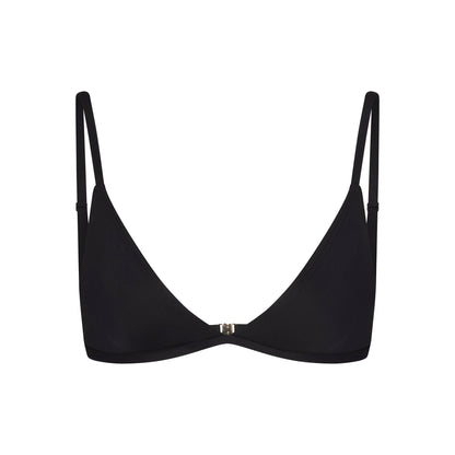 ICONIC SWIM TRIANGLE BIKINI TOP | OBSIDIAN