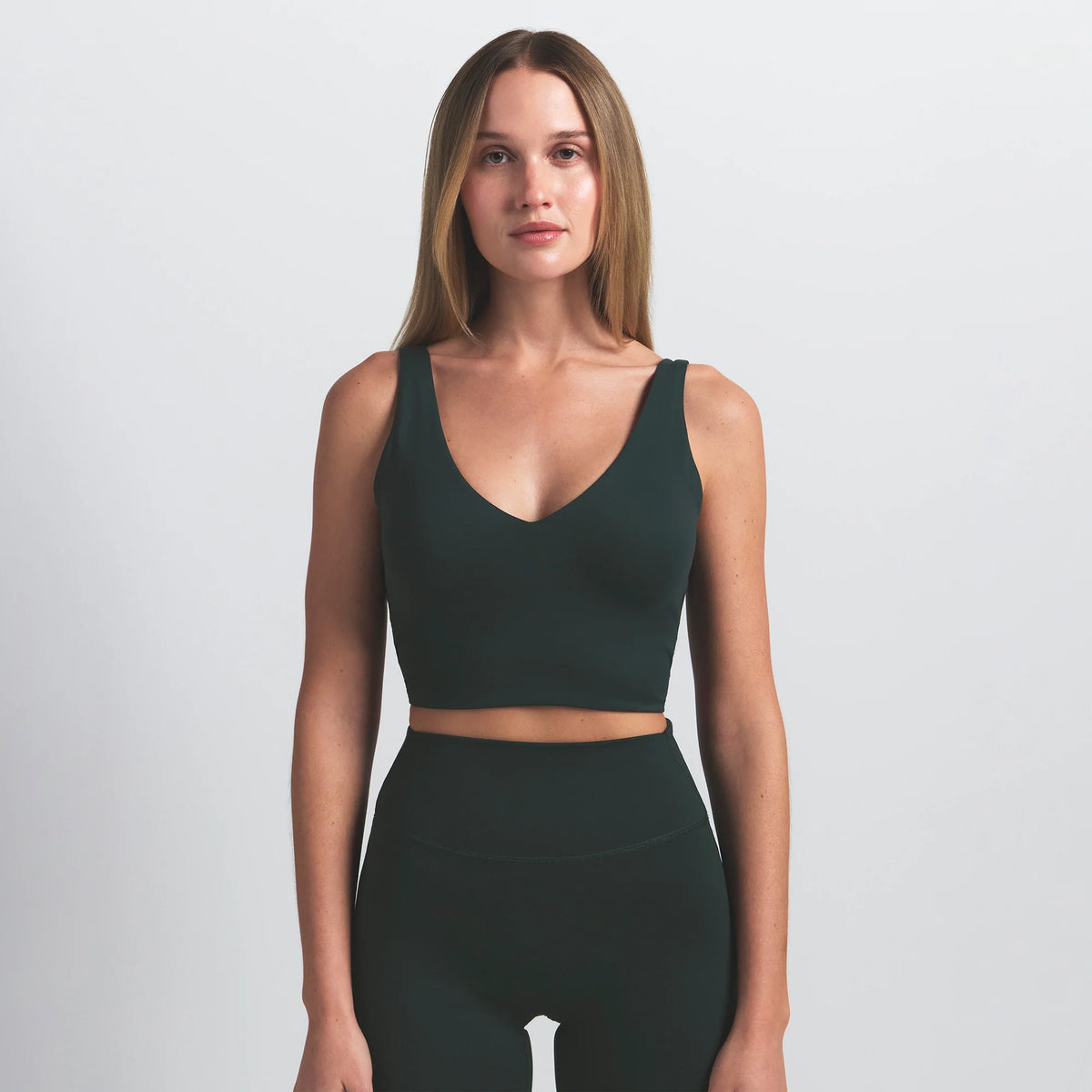 NikeSKIMS MATTE V-NECK BRA TOP | DARK TEAL