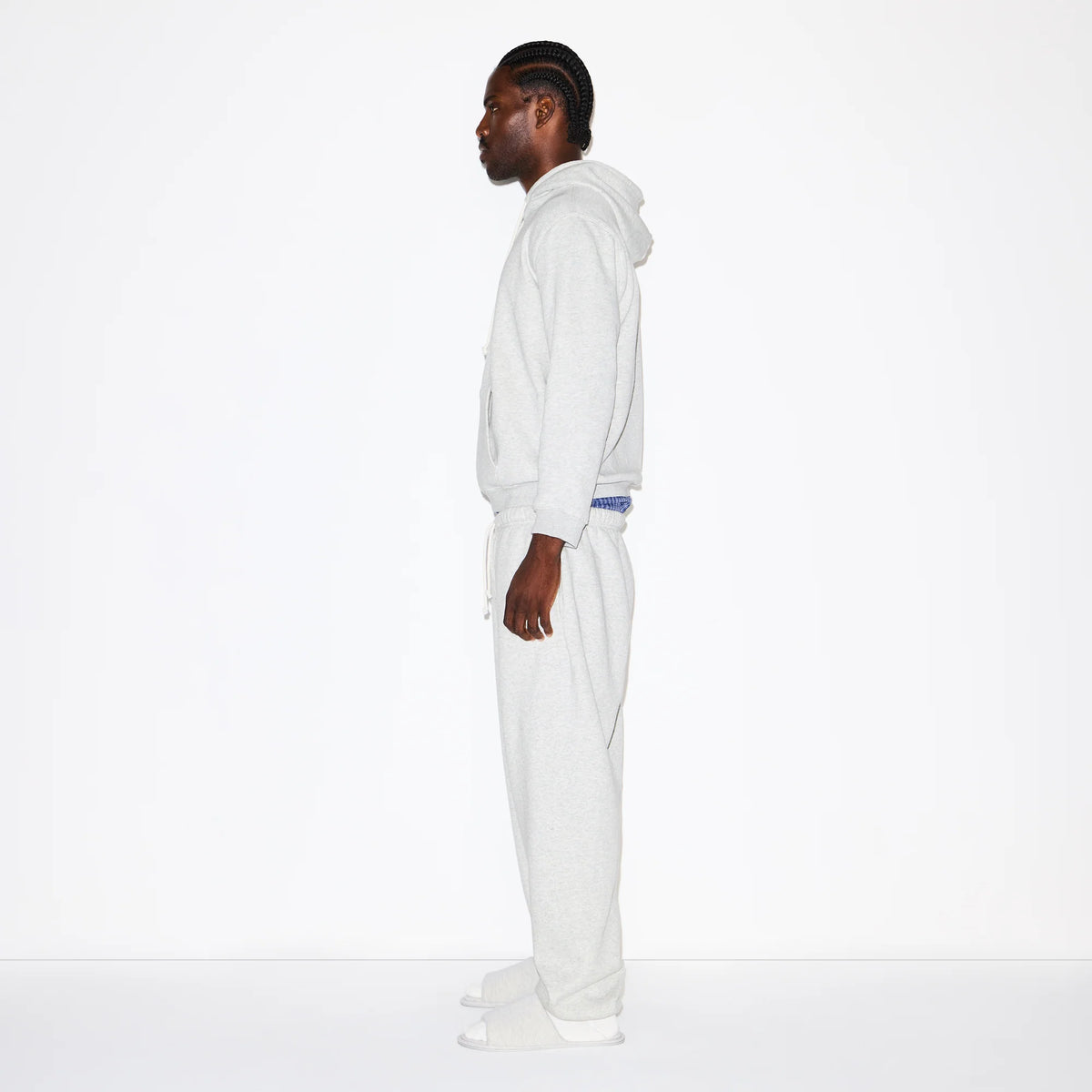 FLEECE LOUNGE MENS CLASSIC HOODIE | LIGHT HEATHER GREY