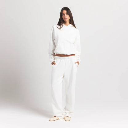 COTTON FLEECE HOODIE | MARBLE