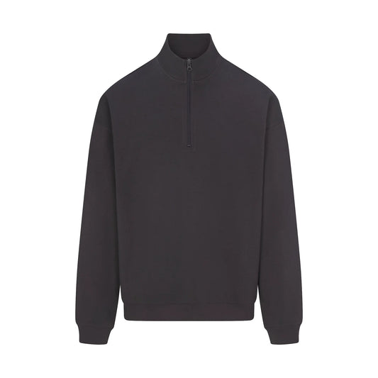JERSEY LOUNGE MENS RELAXED QUARTER ZIP PULLOVER | ASH