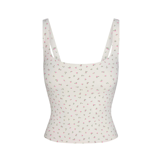 NikeSKIMS MATTE SQUARE NECK TANK | DITSY FLORAL PRINT