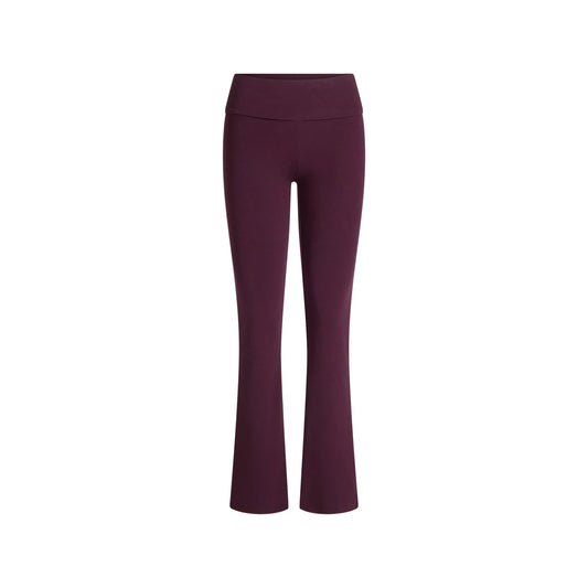 COTTON JERSEY FOLDOVER PANT | CURRANT