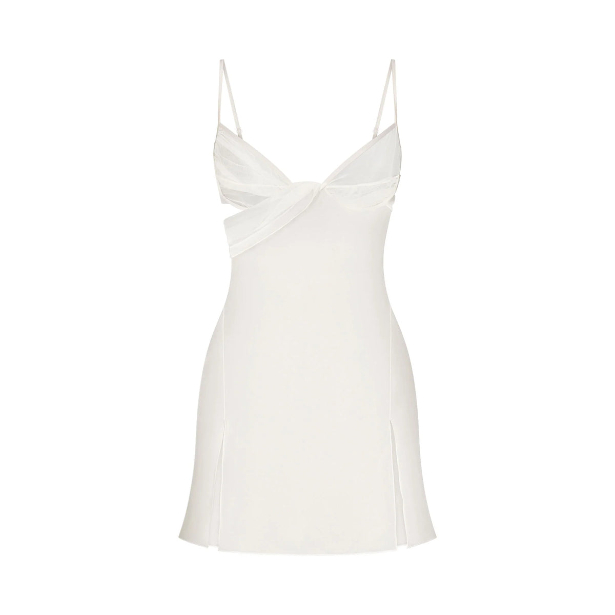 SKIMS ROMANCE DRAPED MINI SLIP DRESS | IVORY
