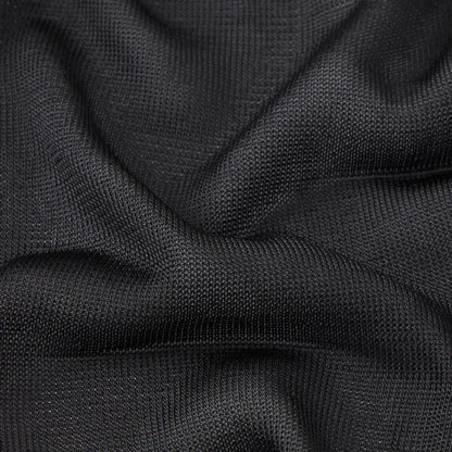 SLINKY KNIT DEEP PLUNGE TOP | OBSIDIAN