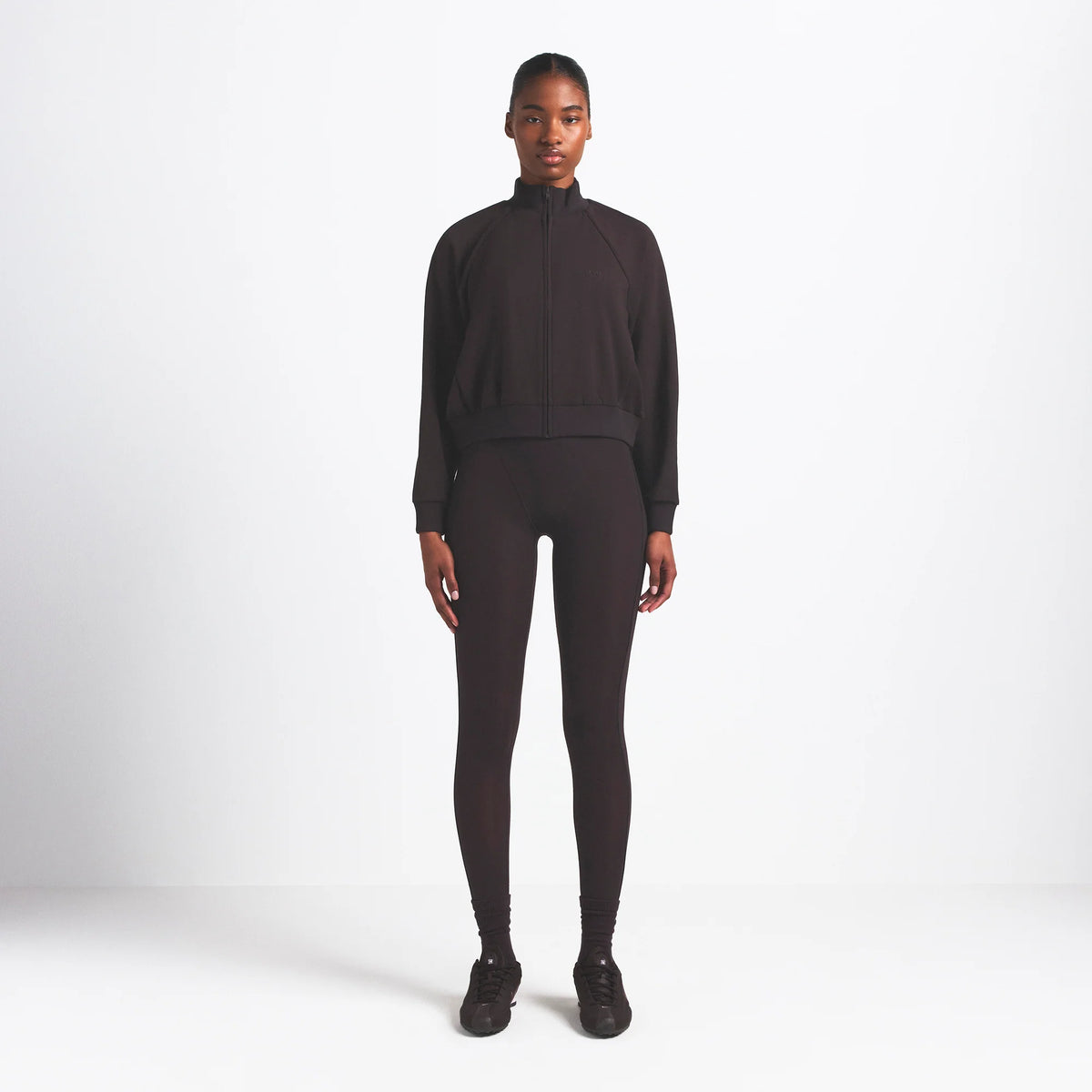 NikeSKIMS MATTE TRICOT TRACK JACKET | DARK ROAST