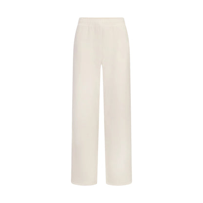 FRENCH TERRY STRAIGHT LEG PANT | ECRU