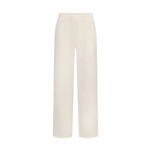 FRENCH TERRY STRAIGHT LEG PANT | ECRU