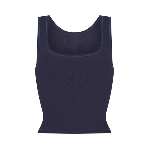 COTTON RIB TANK | NAVY