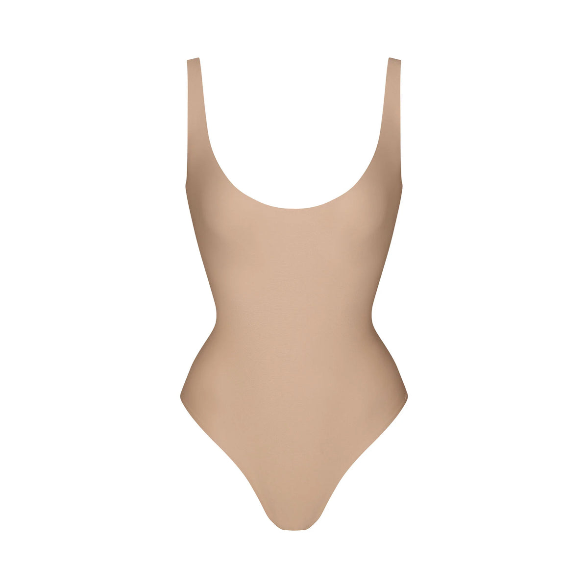 SKIMS BODY SCOOP LOW BACK THONG BODYSUIT | CLAY