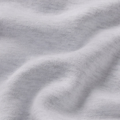 COTTON FLEECE SHRUNKEN CARDIGAN | LIGHT HEATHER GREY