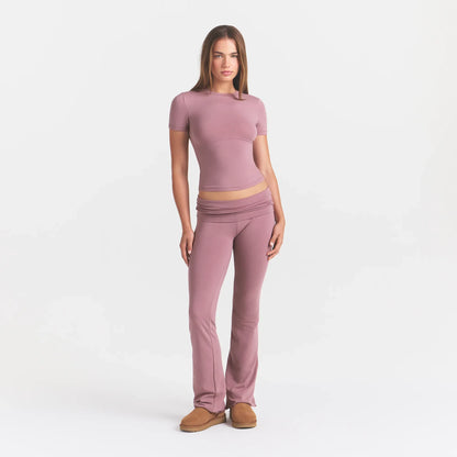 COTTON JERSEY T-SHIRT | MUTED MAUVE