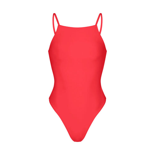 ICONIC SWIM HIGH NECK ONE PIECE | CARMINE