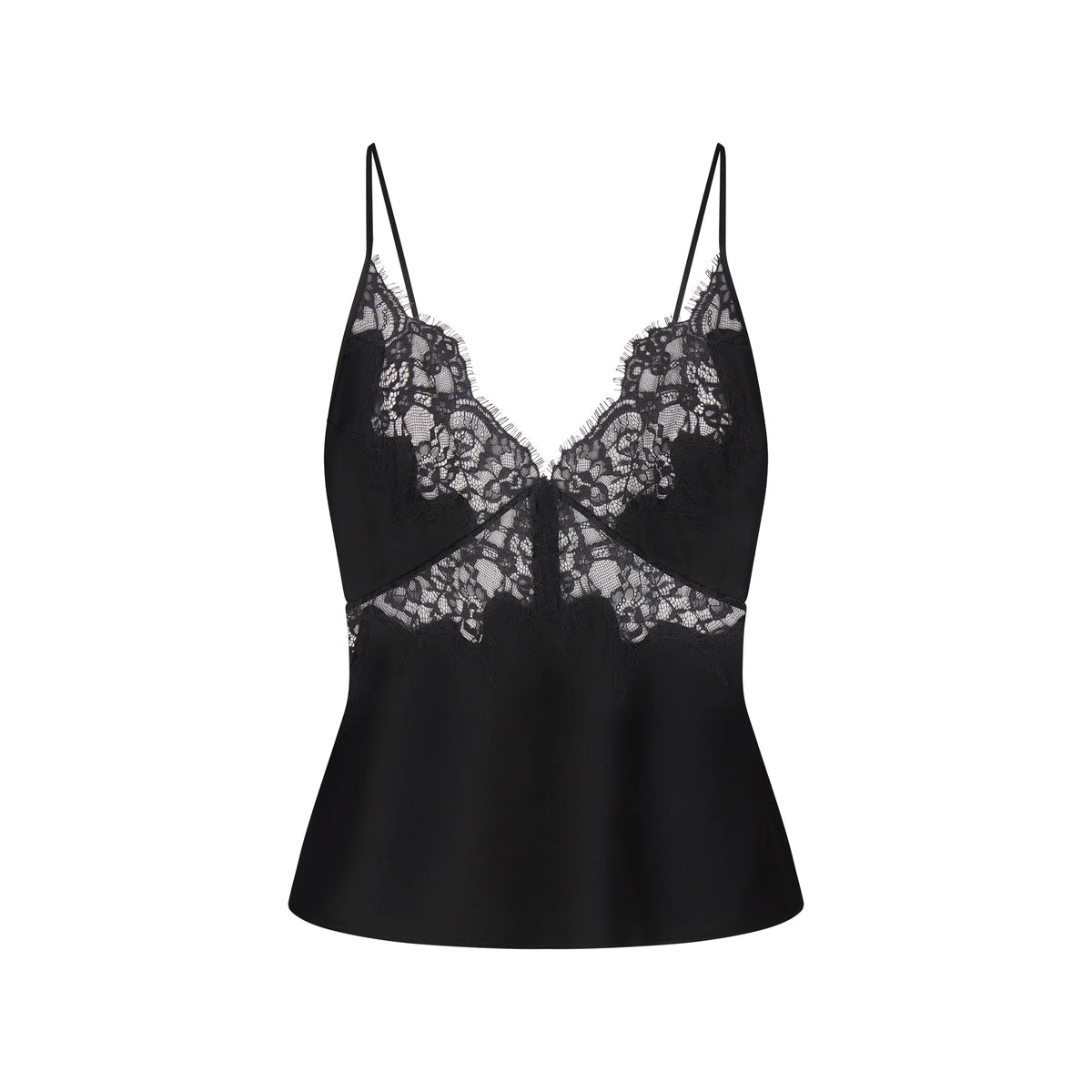 SILK LACE CAMI | ONYX