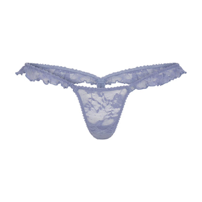 STRETCH LACE BUTTERFLY THONG | SLATE