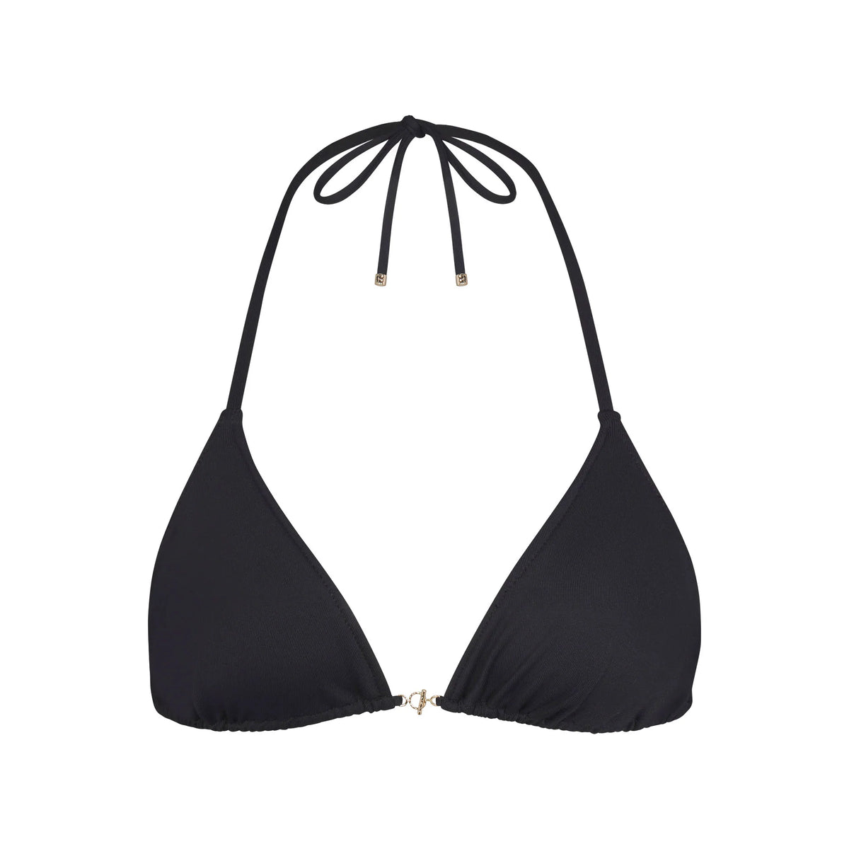 ICONIC SWIM HARDWARE TRIANGLE BIKINI TOP | OBSIDIAN