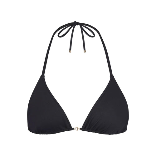 ICONIC SWIM HARDWARE TRIANGLE BIKINI TOP | OBSIDIAN