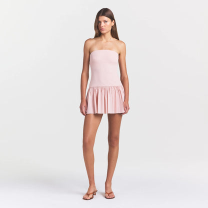 POPLIN APPAREL MINI TUBE DRESS | DUSTY PINK
