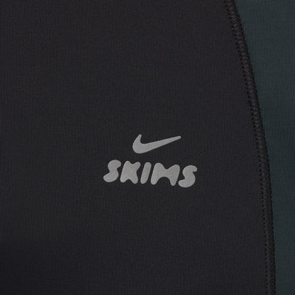 NikeSKIMS SHINE PADDED HALF SLEEVE CROP TOP | OBSIDIAN AND DARK TEAL