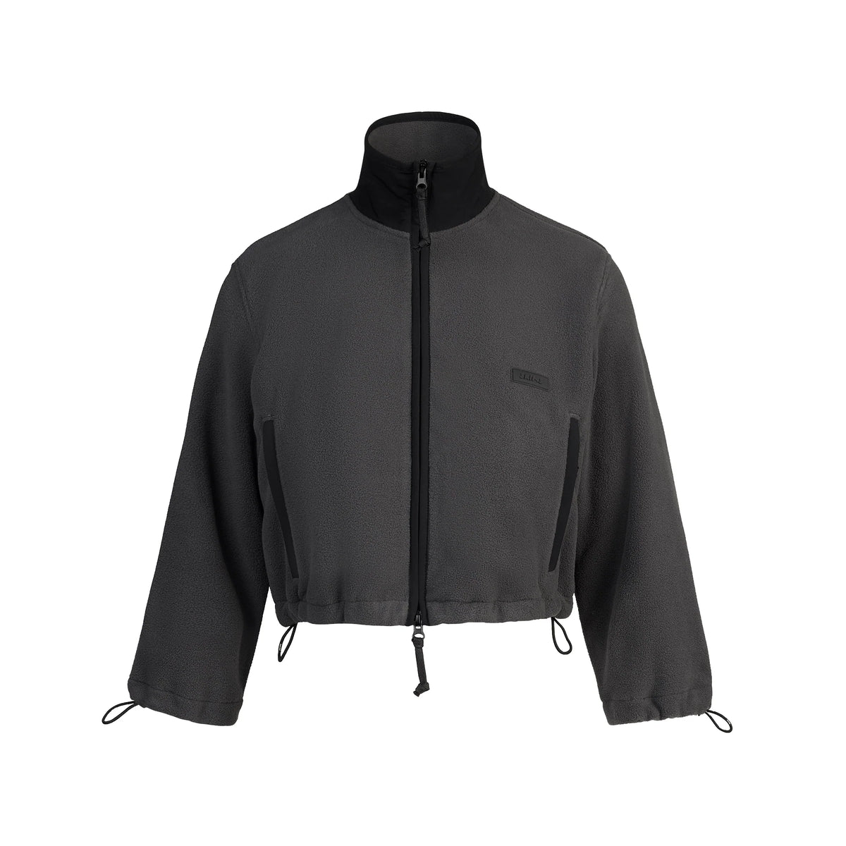 OUTDOOR FLEECE CROPPED 3/4 SLEEVE JACKET | ASH