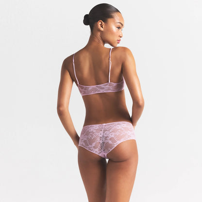 STRETCH LACE SKIMPY SCOOP BRALETTE | BABY PINK