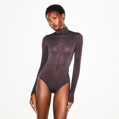 SHEER MODAL LONG SLEEVE TURTLENECK BODYSUIT | PHOENIX