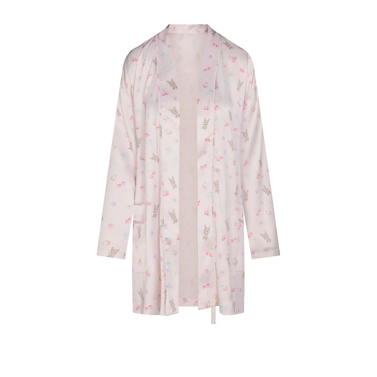 WOVEN SHINE ROBE | BARELY PINK SNACK BAG