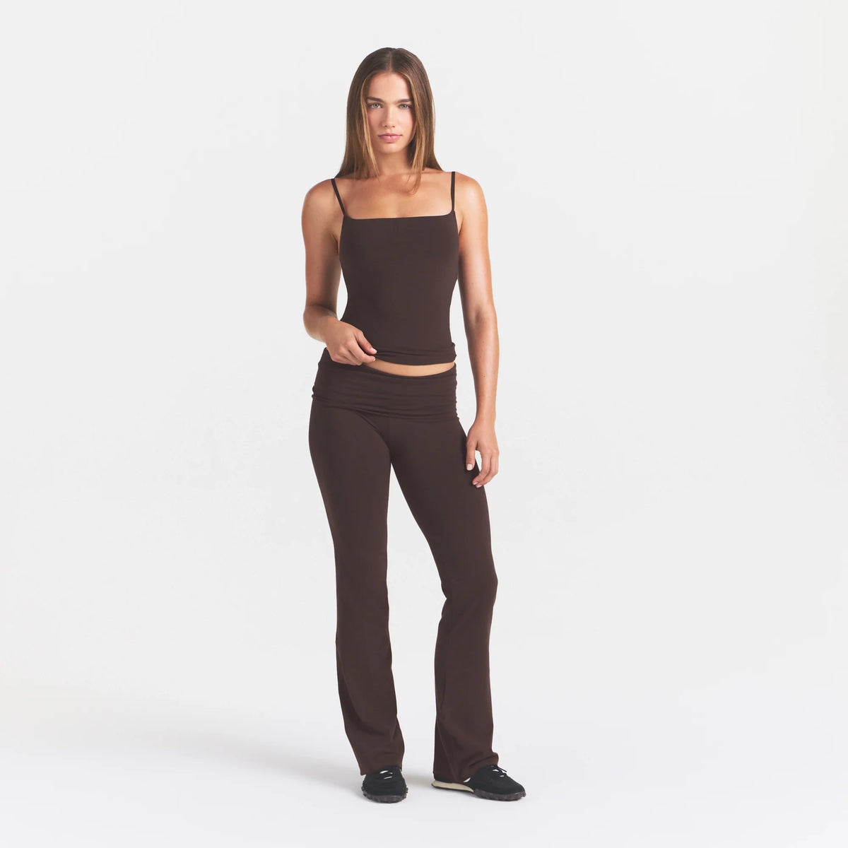 COTTON JERSEY CAMI | ESPRESSO