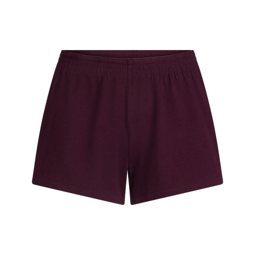 COTTON JERSEY LOOSE SHORT | CURRANT