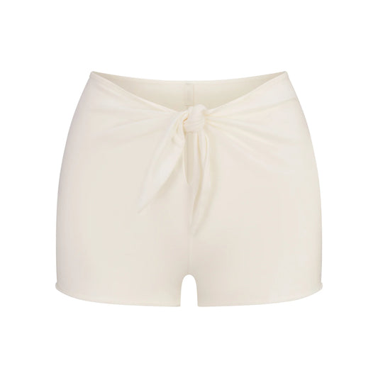 SWIM COVER-UPS COTTON SHORT | EGRET