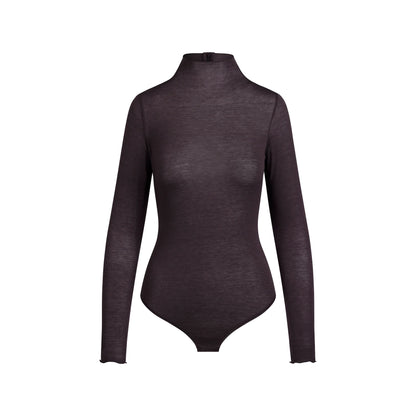 SHEER MODAL LONG SLEEVE TURTLENECK BODYSUIT | PHOENIX